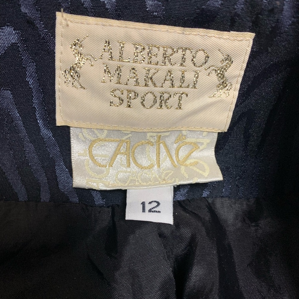 Alberto Makali Sport x Cache Blue Black Reptile Blazer Size 12 - Picture 3 of 3